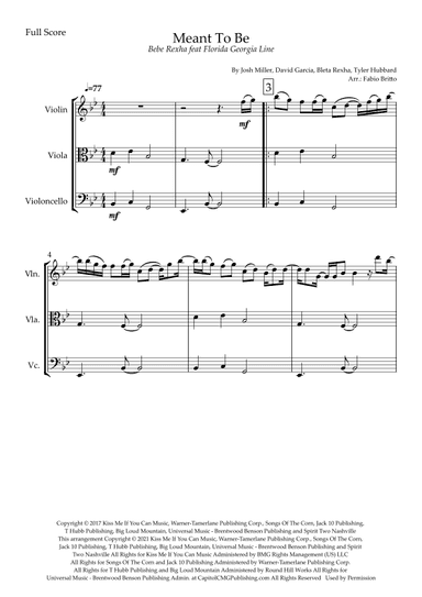 Meant To Be (arr. Fabio Britto)