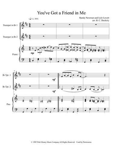 You've Got A Friend In Me (arr. B. C. Dockery)