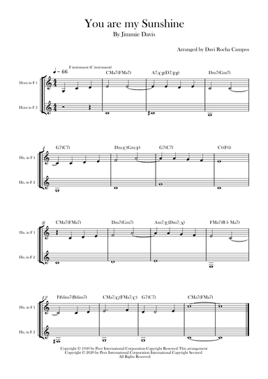 You Are My Sunshine (arr. Davi Rocha Campos)
