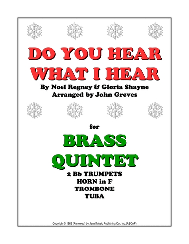 Do You Hear What I Hear (arr. John Groves)