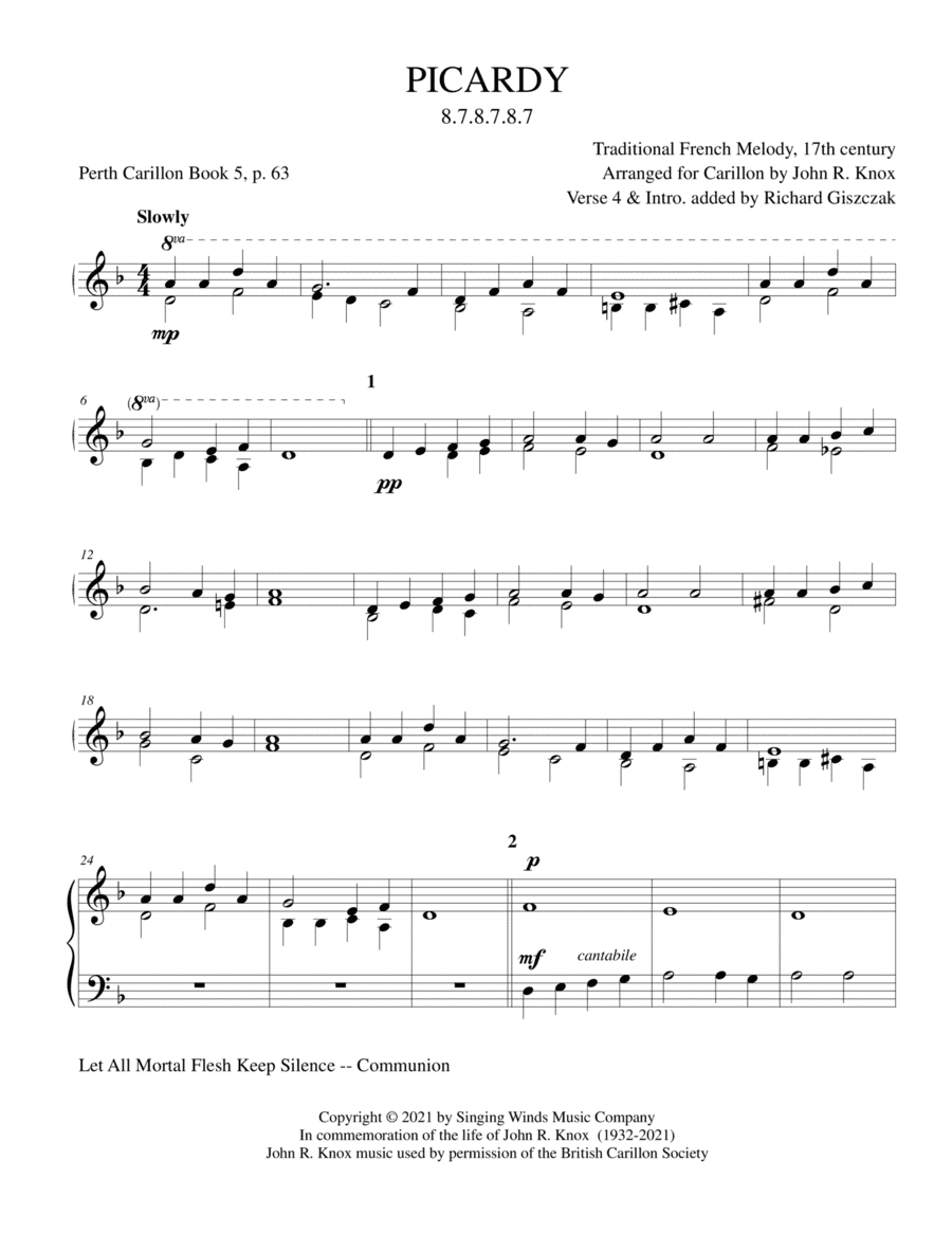 PICARDY (arr. John R. Knox & Richard Giszczak)