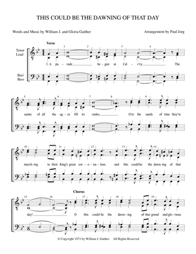 This Could Be The Dawning Of That Day (arr. Paul A. Jorg)
