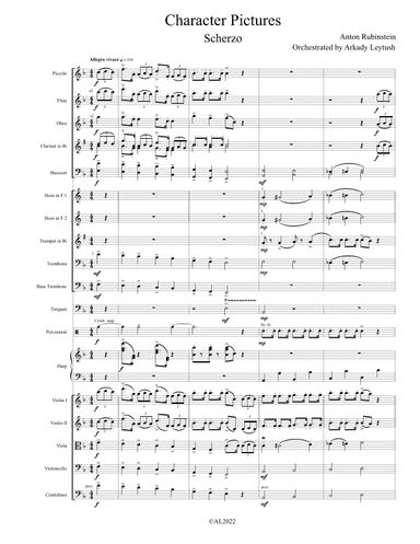 Anton Rubinstein "Character Pictures",#2 Scherzo, Op.50