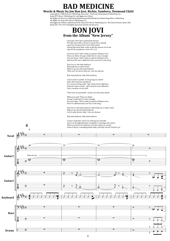 Bad Medicine (arr. from68)