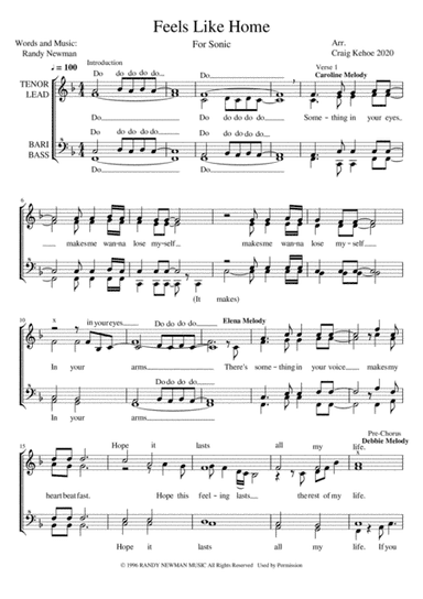 Feels Like Home (arr. Craig Kehoe)