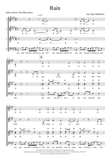 Rain (arr. Sam Dabrusin)