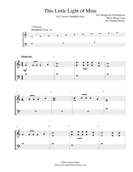 This Little Light of Mine - 2-octave handbell choir (arr. Samuel Stokes)
