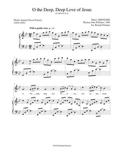 O the Deep Deep Love of Jesus (EBENEZER), Medium-High Voice, arr. Brenda Portman (arr. Brenda Portman)