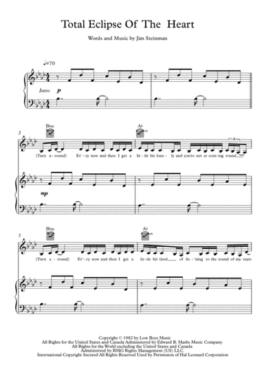 Total Eclipse Of The Heart (arr. PianoSheeNow)