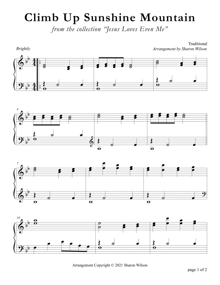 Climb Up Sunshine Mountain (arr. Sharon Wilson)