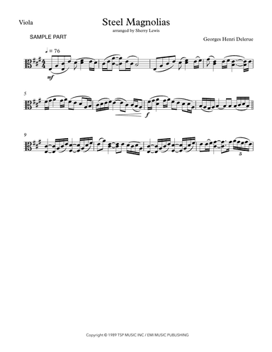 Steel Magnolias    -background Cues (arr. Sherry Lewis)