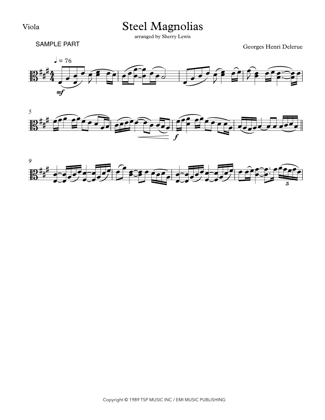 Steel Magnolias    -background Cues (arr. Sherry Lewis)