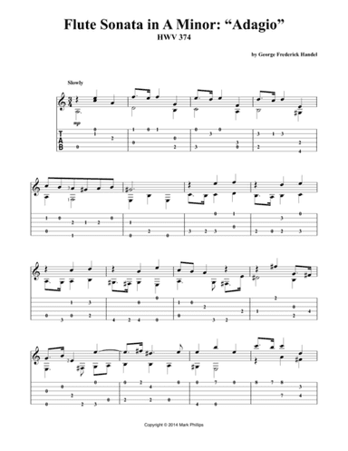 Flute Sonata in A Minor: “Adagio” (arr. Mark Phillips)