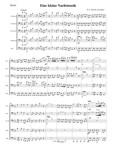 Low Brass-Eine kleine Nachtmusik-Score (arr. Bud Caputo)