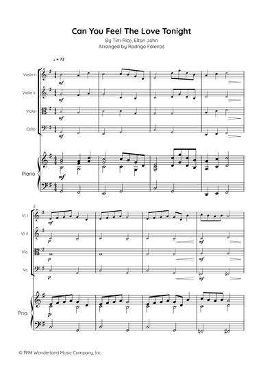 Can You Feel The Love Tonight (arr. Rodrigo Faleiros)