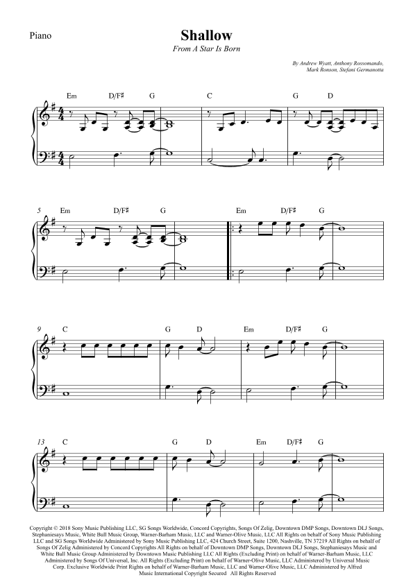 Shallow (arr. Wesley S. SIlva)