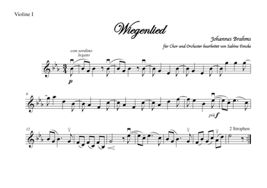 Brahms Wiegenlied/ Lullabye (Guten Abend, gut Nacht) (arr. Sabine Fenske)