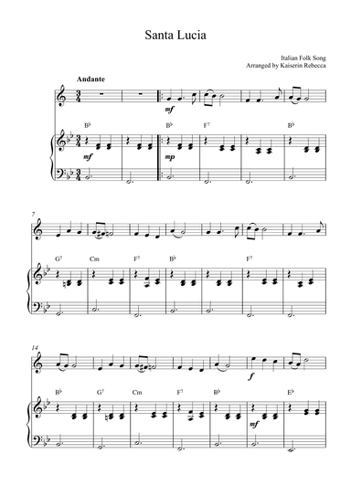 Santa Lucia (arr. Kaiserin Rebecca)