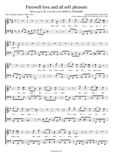 Farewell love and all soft pleasure (arr. Early Music Scores)