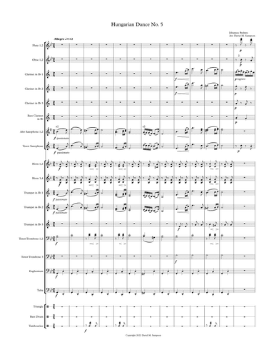 Hungarian Dance No. 5 (arr. David M. Sampson)