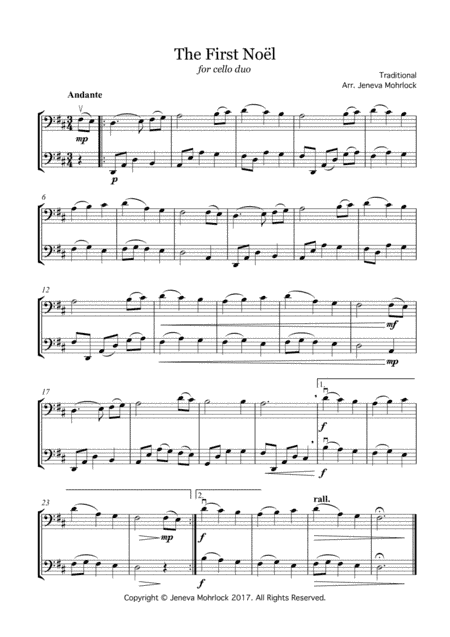 The First Noel (arr. Jeneva Mohrlock)