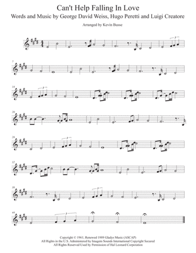 Can't Help Falling In Love (arr. Kevin Busse)