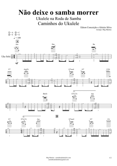 Nao Deixe O Samba Morrer (arr. Mig Martins)