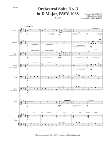 Orchestral Suite No.3 D Major - Air (arr. Mike Hyziak)