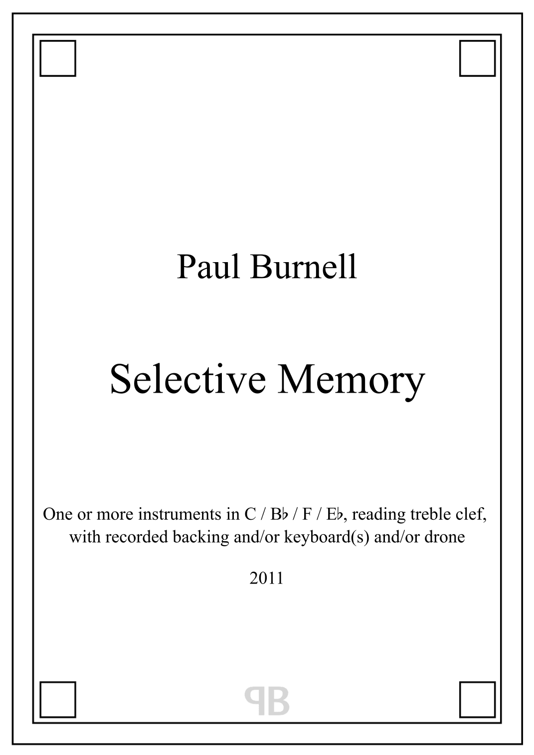 Selective Memory, for flexible ensemble - Score and Parts