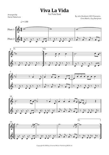 Viva La Vida (arr. Daniel Nakamura)