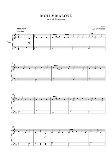 Molly Malone (Cockles and Mussels) (arr. SCMusic)