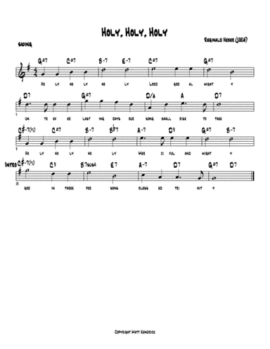 Holy Holy Holy   (jazz version) (arr. Matt Kendrick)