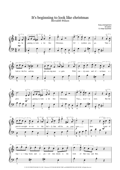 It's Beginning To Look Like Christmas (arr. Antje Günther)