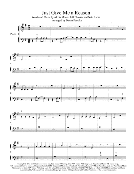 Just Give Me A Reason (arr. Danna Pantzke)