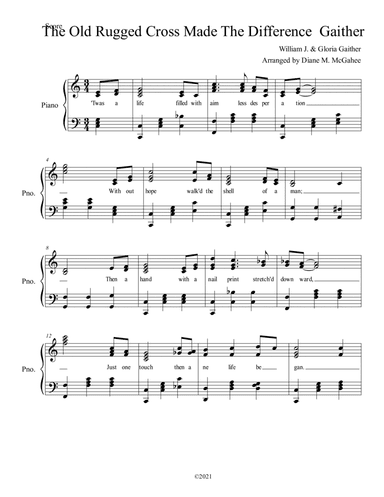 The Old Rugged Cross Made The Difference (arr. Diane M. McGahee)
