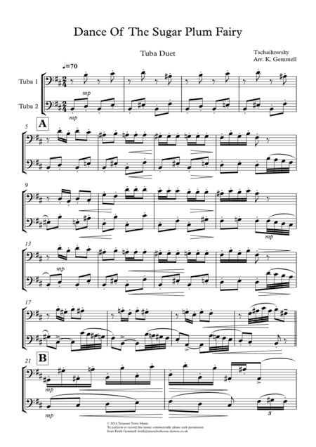Dance Of  The Sugar Plum Fairy: Tuba Duet (arr. Keith Gemmell)