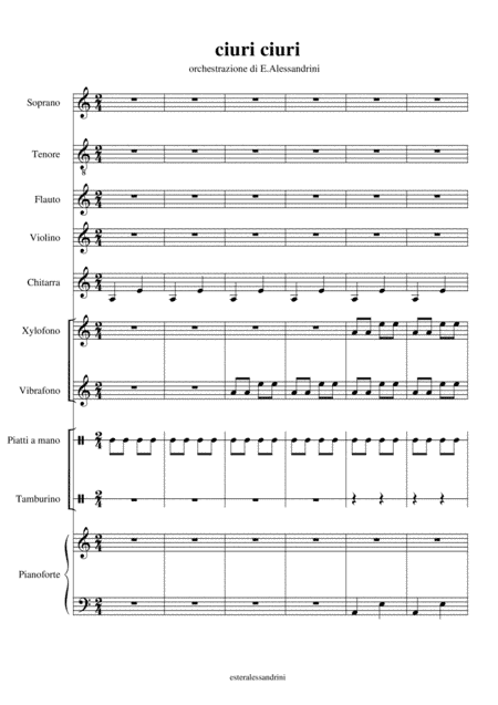 Ciuri ciuri (arr. Ester Alessandrini)