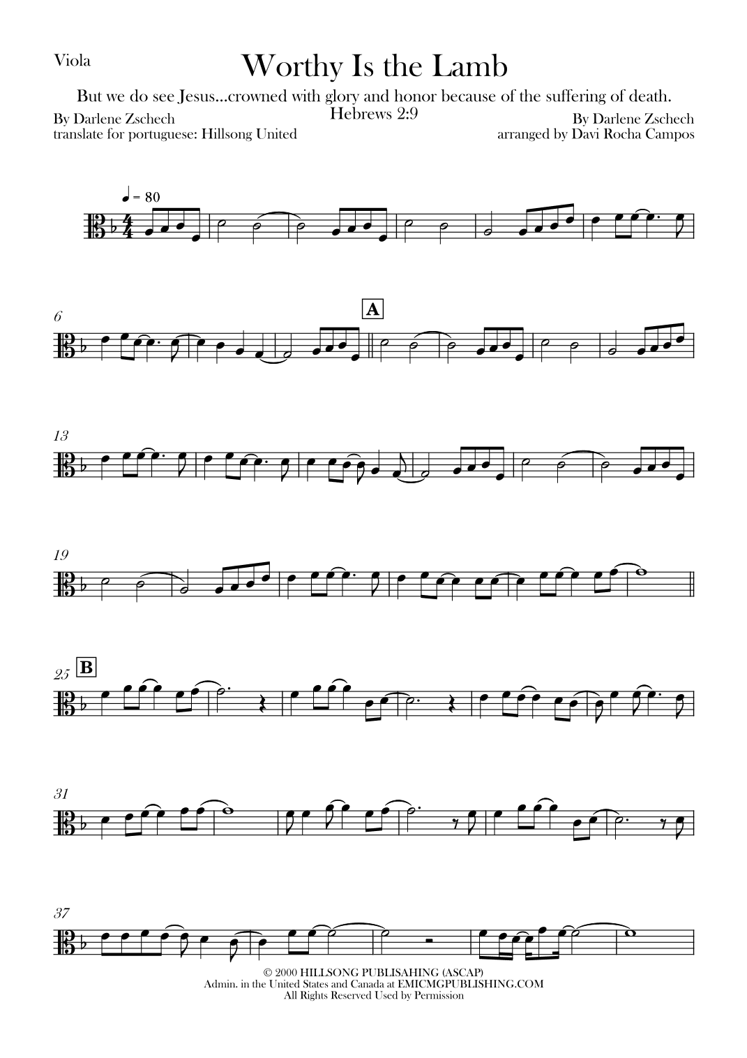 Worthy Is The Lamb (arr. Davi Rocha Campos)