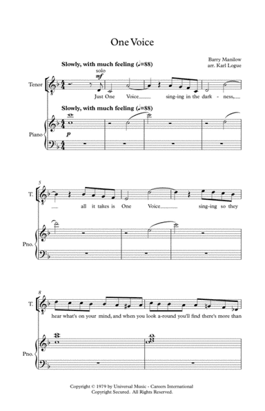 One Voice (arr. LogueRhythm Productions)