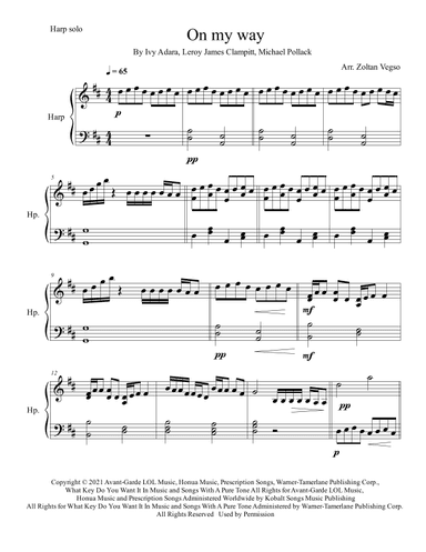On My Way (arr. Zoltan Vegso)