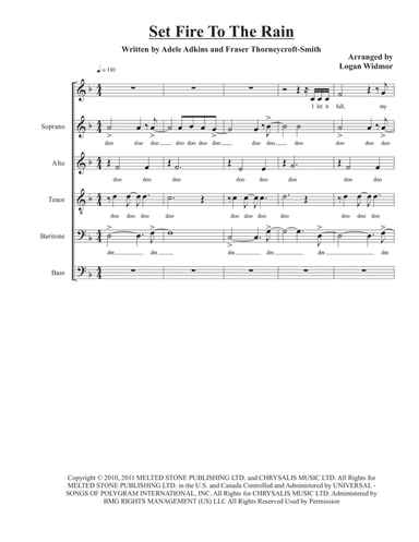 Set Fire To The Rain (arr. Logan Widmor)