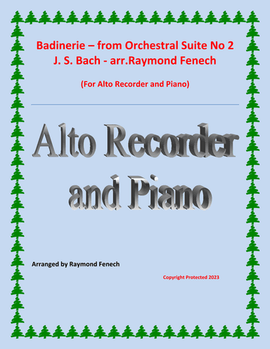 Badinerie - J.S.Bach - for Alto Recorder and Piano (arr. Raymond Fenech)