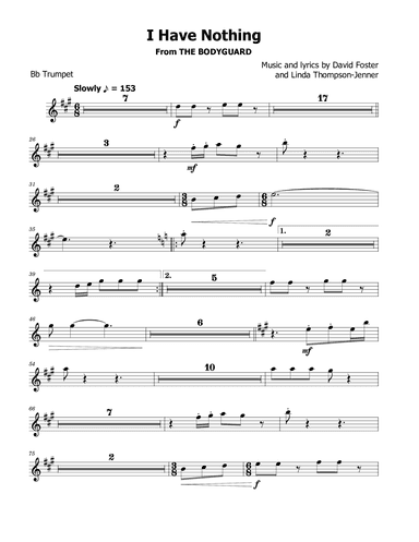 I Have Nothing (arr. David Lartey)