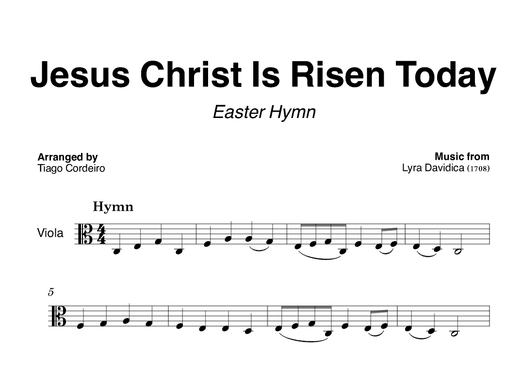 Jesus Christ Is Risen Today (arr. Tiago Cordeiro)