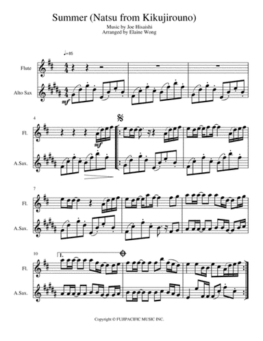 Summer (arr. Elaine Wong)