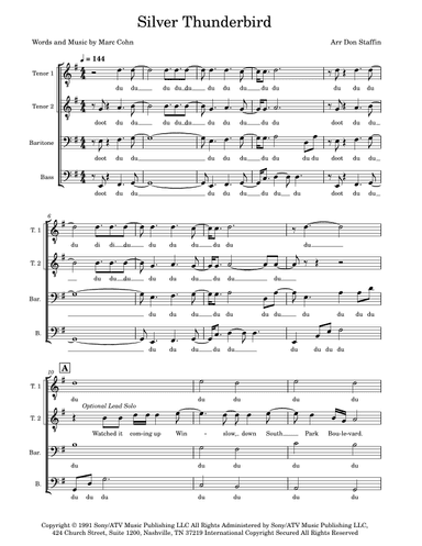 Silver Thunderbird (arr. Don Staffin)