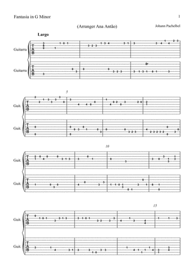 J. Pachelbel Fantasia in G Minor, portuguese guitar (arr. Ana Antão)