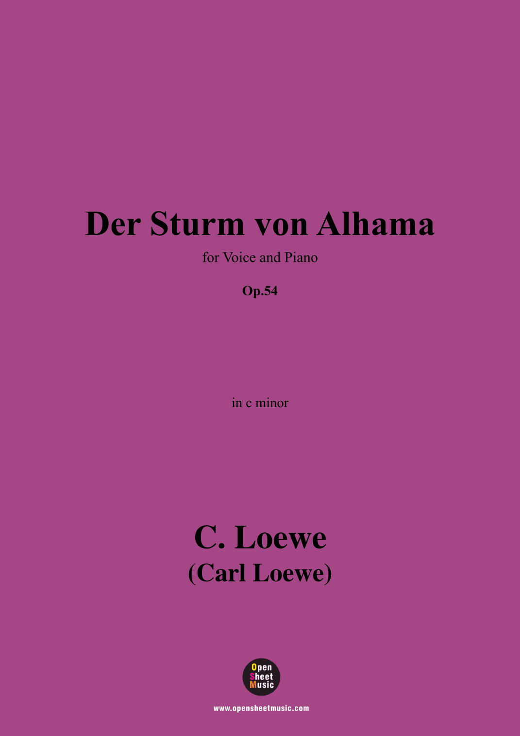 C. Loewe-Der Sturm von Alhama,in c minor,Op.54 (arr. OSM Press)