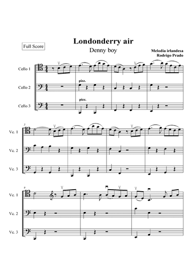 Londonderry air (Danny Boy) - Cello trio (arr. Rodrigo Prado)