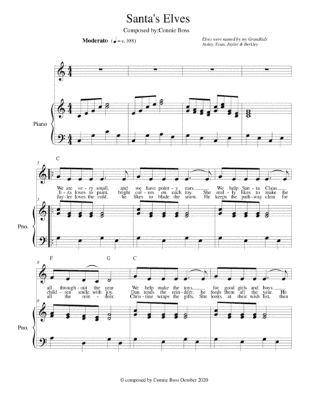 Santa's Elves - solo and piano